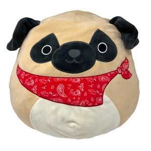 Squishmallows Prince the Pug with Bandana 14” Plush Stuffed Animal Kellytoy